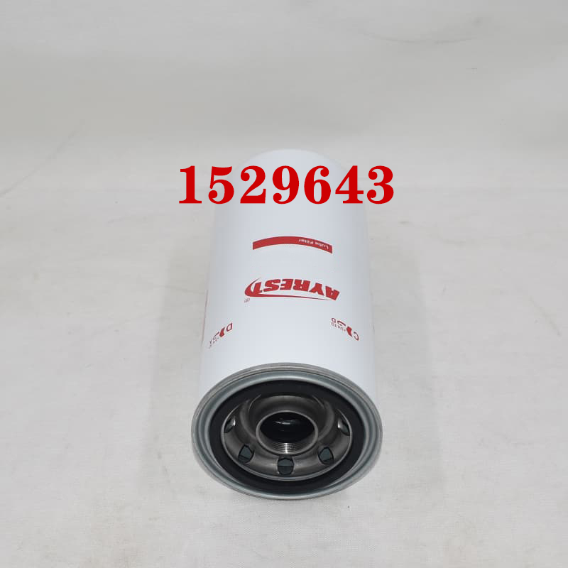 DAF 1529643 oil filter with cross-section showing media